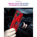 Wholesale Tech Armor Ring Stand Grip Case with Metal Plate for Samsung Galaxy A12 (Red)