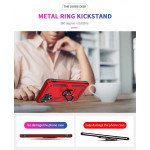 Wholesale Tech Armor Ring Stand Grip Case with Metal Plate for Samsung Galaxy A12 (Red)