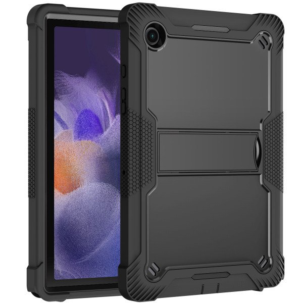 Wholesale Heavy Duty Full Body Shockproof Protection Kickstand Hybrid Tablet Case Cover for Samsung Galaxy Tab A8 10.5 (2021) (Black)