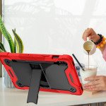 Wholesale Heavy Duty Full Body Shockproof Protection Kickstand Hybrid Tablet Case Cover for Samsung Galaxy Tab S8 (X700/X706), Samsung Galaxy Tab S7 S7 (T870/T875/T876B) (Red)
