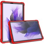 Wholesale Heavy Duty Full Body Shockproof Protection Kickstand Hybrid Tablet Case Cover for Samsung Galaxy Tab S8 Plus (X800/X806), Samsung Galaxy Tab S7 Plus (T970/T975), Samsung Galaxy Tab S7 FE (T730/T735) (Red)