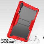 Wholesale Heavy Duty Full Body Shockproof Protection Kickstand Hybrid Tablet Case Cover for Samsung Galaxy Tab S8 Plus (X800/X806), Samsung Galaxy Tab S7 Plus (T970/T975), Samsung Galaxy Tab S7 FE (T730/T735) (Red)