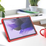 Wholesale Heavy Duty Full Body Shockproof Protection Kickstand Hybrid Tablet Case Cover for Samsung Galaxy Tab S8 Plus (X800/X806), Samsung Galaxy Tab S7 Plus (T970/T975), Samsung Galaxy Tab S7 FE (T730/T735) (Red)