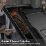 Wholesale Heavy Duty Full Body Shockproof Protection Kickstand Hybrid Tablet Case Cover for Samsung Galaxy Tab S8 Ultra (X900/X906) (Black)