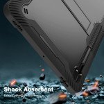 Wholesale Heavy Duty Full Body Shockproof Protection Kickstand Hybrid Tablet Case Cover for Samsung Galaxy Tab S8 Ultra (X900/X906) (Black)
