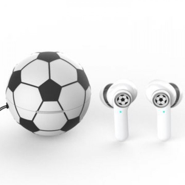 Wholesale TWS Soccer Ball Sport Style Bluetooth Wireless Headphone Earbuds Headset Stereo Sound With Strap LR01 for Universal Cell Phone And Bluetooth Device (White)