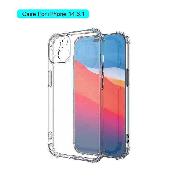 Wholesale Crystal Clear Edge Bumper Strong Protective Case for iPhone 14 6.1 (Clear)