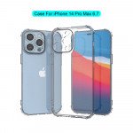 Wholesale Crystal Clear Edge Bumper Strong Protective Case for Apple iPhone 14 Pro Max 6.7 (Clear)