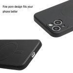 Wholesale Slim Silicone Pro Magnetic Magsafe Circle Full Corner Protection Case for Apple iPhone 13 [6.1] (Navy Blue)