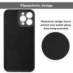 Wholesale Slim Silicone Pro Magnetic Magsafe Circle Full Corner Protection Case for Apple iPhone 13 Pro (Black)