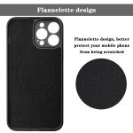 Wholesale Slim Silicone Pro Magnetic Magsafe Circle Full Corner Protection Case for Apple iPhone 13 Pro Max (Black)