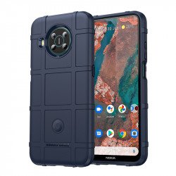Shockproof Slim Silicone Full Corner Rugged Shield Protection Case for Nokia X100 (Navy Blue)