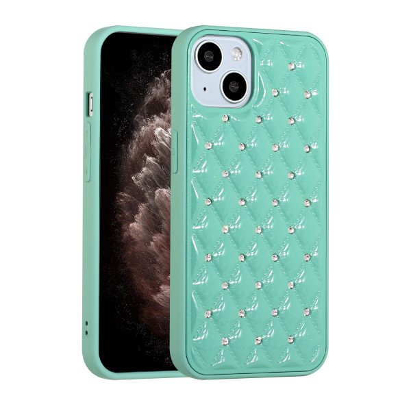 Wholesale Shiny Star Crystal Glitter Diamond Case for Apple iPhone 13 [6.1] (Green)