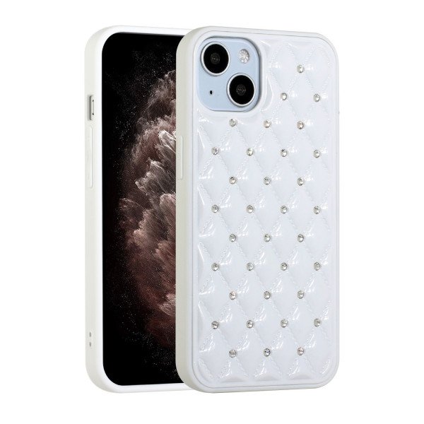 Wholesale Shiny Star Crystal Glitter Diamond Case for Apple iPhone 13 [6.1] (White)