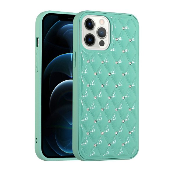 Wholesale Shiny Star Crystal Glitter Diamond Case for Apple iPhone 13 Pro [6.1] (Green)