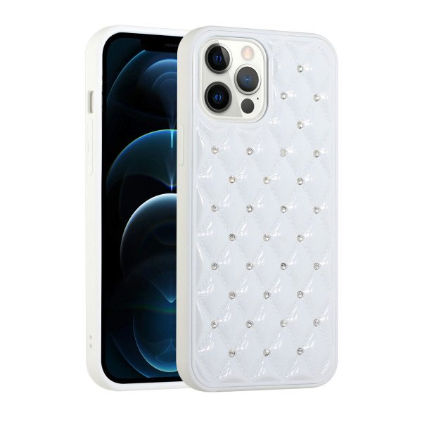 Wholesale Shiny Star Crystal Glitter Diamond Case for Apple iPhone 13 Pro Max [6.7] (White)