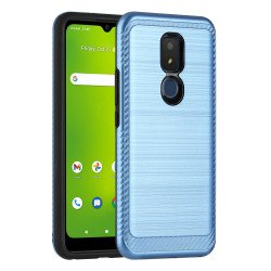 Hybrid Dual Layer Smooth Protective Armor Defender Case for Cricket Icon 3 / AT&T Motivate 2 (Navy Blue) Hybrid Dual Layer Smooth Protective Armor Defender Case for Cricket Icon 3 / AT&T Motivate 2 (Navy Blue)