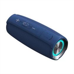 Bold Sound Drum Style RGB LED Light Portable Wireless Bluetooth Speaker W2 for Universal Cell Phone And Bluetooth Device (Blue)