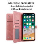 Wholesale Premium PU Leather Folio Wallet Front Cover Case with Card Holder Slots and Wrist Strap for iPhone 14 Pro Max [6.7] (Red)