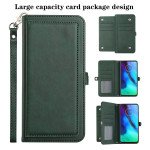 Wholesale Premium PU Leather Folio Wallet Front Cover Case with Card Holder Slots and Wrist Strap for Motorola G Stylus 5G / 4G 2022 (Green)