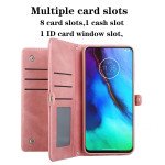 Wholesale Premium PU Leather Folio Wallet Front Cover Case with Card Holder Slots and Wrist Strap for Motorola G Stylus 4G 2022 (Green)