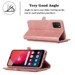 Wholesale Premium PU Leather Folio Wallet Front Cover Case with Card Holder Slots and Wrist Strap for Samsung Galaxy A03 Core (Rose Gold)