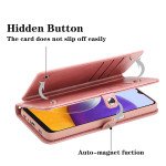 Wholesale Premium PU Leather Folio Wallet Front Cover Case with Card Holder Slots and Wrist Strap for Motorola Moto G Play 2023 / Moto G Power 2022 / Moto G Pure (Rose Gold)