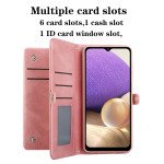 Wholesale Premium PU Leather Folio Wallet Front Cover Case with Card Holder Slots and Wrist Strap for Samsung Galaxy A32 4G (Green)