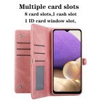 Wholesale Premium PU Leather Folio Wallet Front Cover Case with Card Holder Slots and Wrist Strap for Samsung Galaxy A32 5G / A13 5G (Black)
