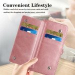 Wholesale Premium PU Leather Folio Wallet Front Cover Case with Card Holder Slots and Wrist Strap for Samsung Galaxy A52 5G (Rose Gold)