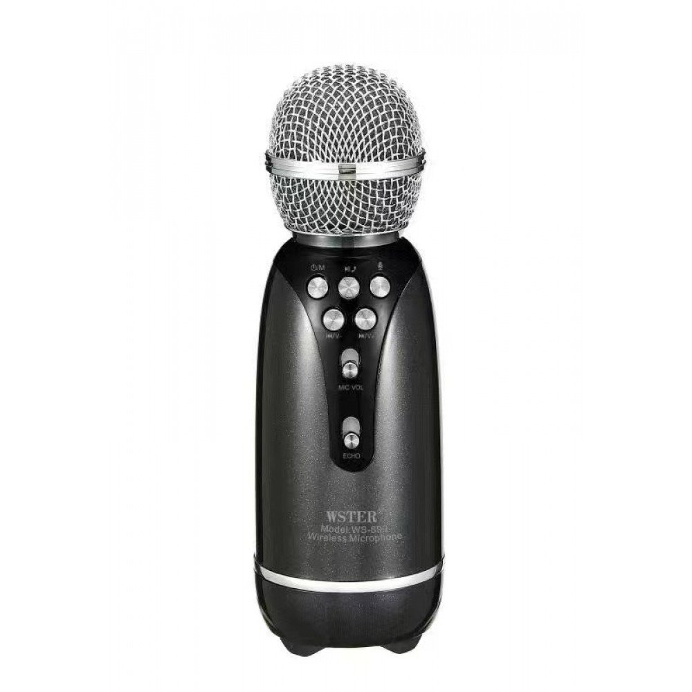 Handheld wireless karaoke microphone cheap with portable bluetooth speaker