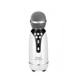 Karaoke Machine Microphone Wireless Portable Handheld Bluetooth Speaker KTV WS899 for Universal Cell Phone And Bluetooth Device (Silver)