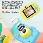 Wholesale 1080P Mini Cartoon Kid Camera Soft Silicone Shell Digital Video Camera with Built-In Games X11 for Children Kid Party Outdoor and Indoor Play (Yellow Duck)