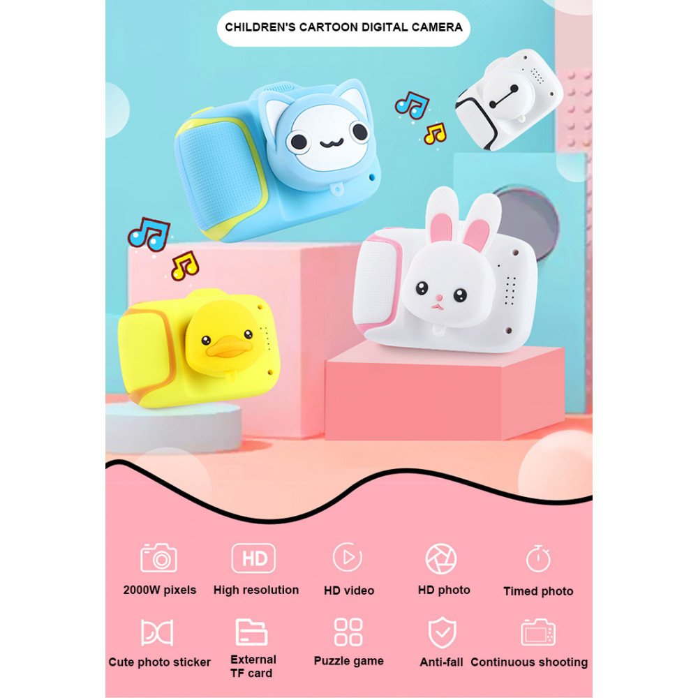 Wholesale 1080P Mini Cartoon Kid Camera Soft Silicone Shell Digital ...
