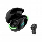 Wholesale TWS Neon Lights Bluetooth Wireless Headphone Earbuds Headset 3D Sound With Battery Display for Universal Cell Phone And Bluetooth Device Y80 (Black)