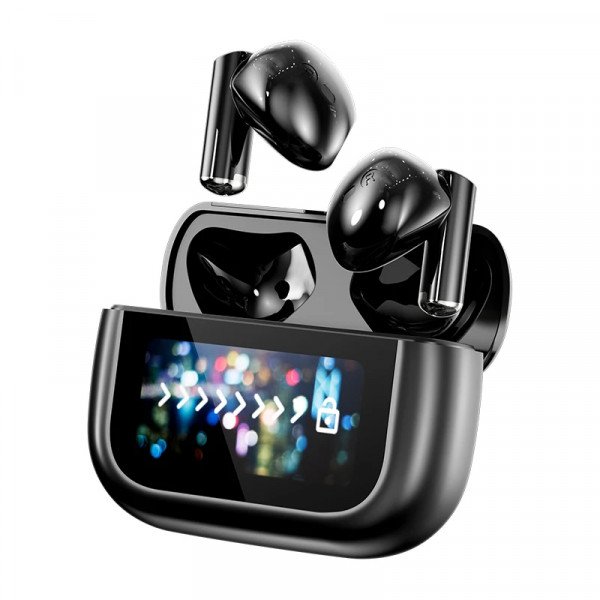 Wholesale Universal Portable Wireless Bluetooth TWS Headphones with Touch Screen Charging Case YX29 for Universal Cell Phone And Bluetooth Device (Black)