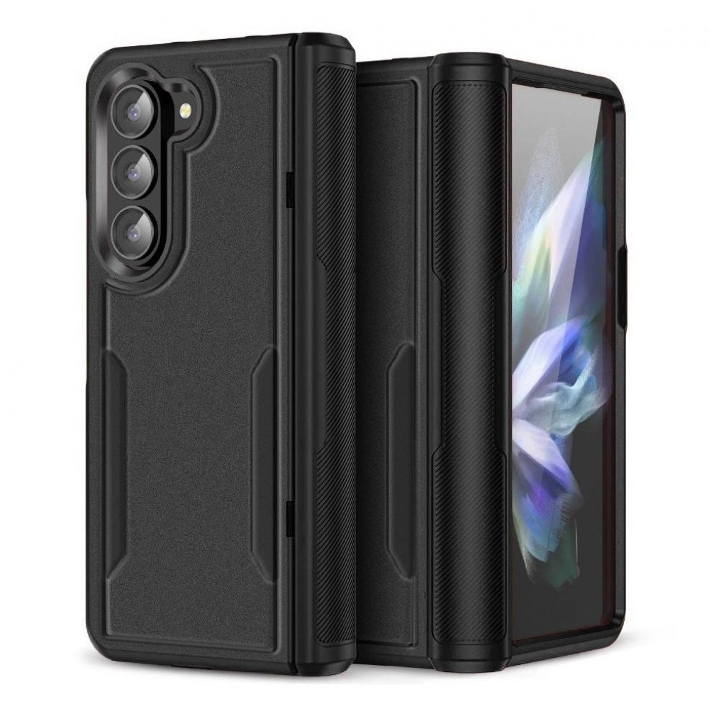 Wholesale Heavy Duty Strong Armor Hybrid Trailblazer Case Cover for Samsung Galaxy Z Fold 5 (Black) Wholesale Heavy Duty Strong Armor Hybrid Trailblazer Case Cover for Samsung Galaxy Z Fold 5 (Black)