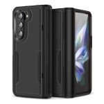 Wholesale Heavy Duty Strong Armor Hybrid Trailblazer Case Cover for Samsung Galaxy Z Fold 5 (Black)