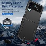 Wholesale Heavy Duty Strong Armor Hybrid Trailblazer Case Cover for Samsung Galaxy Z Flip 4 (Black)