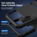 Wholesale Heavy Duty Strong Armor Hybrid Trailblazer Case Cover for Samsung Galaxy Z Flip 4 (Black)