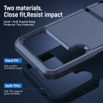 Wholesale Heavy Duty Strong Armor Hybrid Trailblazer Case Cover for Samsung Galaxy Z Flip 4 (Navy Blue)