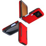 Wholesale Heavy Duty Strong Armor Hybrid Trailblazer Case Cover for Samsung Galaxy Z Flip 4 (Red)