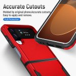 Wholesale Heavy Duty Strong Armor Hybrid Trailblazer Case Cover for Samsung Galaxy Z Flip 4 (Red)