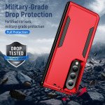 Wholesale Heavy Duty Strong Armor Hybrid Trailblazer Case Cover for Samsung Galaxy Z Fold 4 (Red)