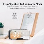 Wholesale Alarm Clock Function LED LCD Time Display Wireless FM Radio Bluetooth Speaker K10 for Universal Cell Phone And Bluetooth Device (Pink)