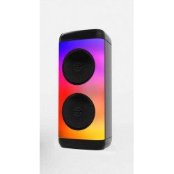 Large LED Light Tower Wireless Portable Bluetooth Speaker for Universal Cell Phone And Bluetooth Device QS2409 (Black)