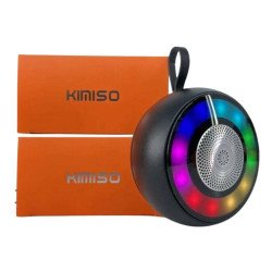 Latest TWS Bass Speaker: Compact Design with Vibrant Coloured Lights KMS200 for Universal Cell Phone And Bluetooth Device (Black)