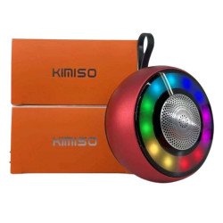 Latest TWS Bass Speaker: Compact Design with Vibrant Coloured Lights KMS200 for Universal Cell Phone And Bluetooth Device (Red)