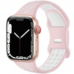 Breathable Sport Strap Wristband Replacement for Apple Watch Series Ultra/8/7/6/5/4/3/2/1/SE - 49MM/45MM/44MM/42MM (Pink White) Breathable Sport Strap Wristband Replacement for Apple Watch Series Ultra/8/7/6/5/4/3/2/1/SE - 49MM/45MM/44MM/42MM (Pink White)