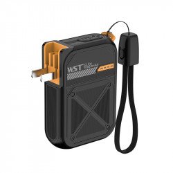10000mAh 20W PD Power Bank with MagSafe Wireless Charging and Built-in Detachable Cable (Black)